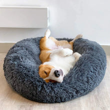 Plush Round Dog Bed for Large Dogs - Soft, Warm, and Removable