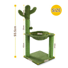 Cactus Cat Scratching Post with Hammock and Sisal Rope