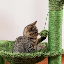 Cactus Cat Scratching Post with Hammock and Sisal Rope