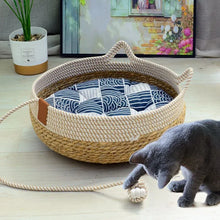 Summer Cat Bed Woven Rattan Sleeping House