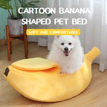 Banana Cat Bed House - Cozy & Funny Pet Bed for Cats and Small Dogs