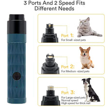 Rechargeable Electric Pet Nail Grinder with LED Light and 2-Speed Control