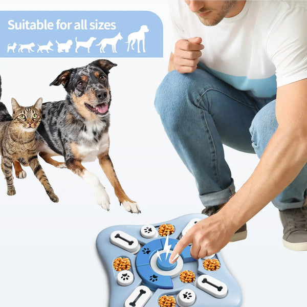 Dog Puzzle Toy Slow Feeder - Interactive IQ Training and Food Dispenser for Dogs