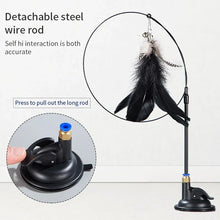 Interactive Cat Toy Handfree Cat Stick with Suction Cup and Feather Wand