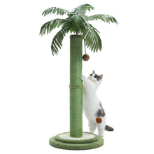 Tall Cat Scratching Post with Interactive Balls and Palm Design