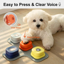 Dog Button Record Talking Pet Communication Toy with Mat and Stickers