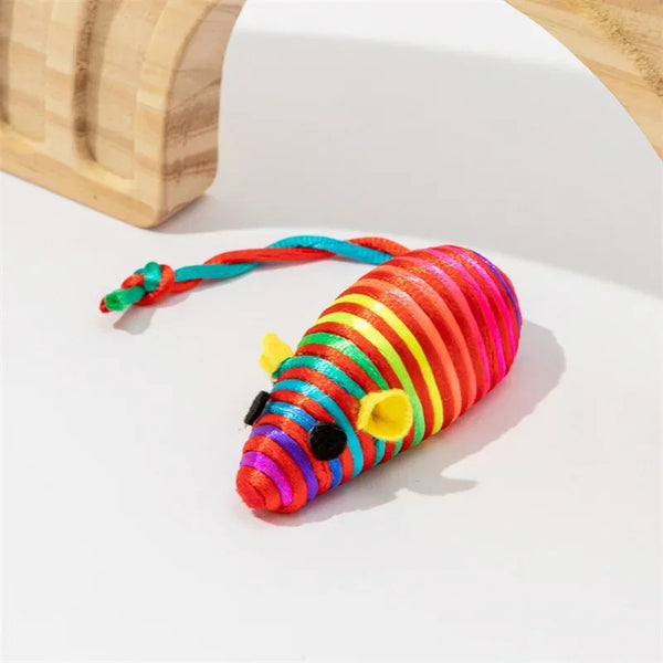 Pet Cat Toy Color Winding Mouse