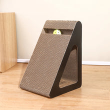 Triangles Shaped Cat Scratching Board with Rotating Ball