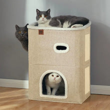 2-Storey Cat House for Indoor Cats