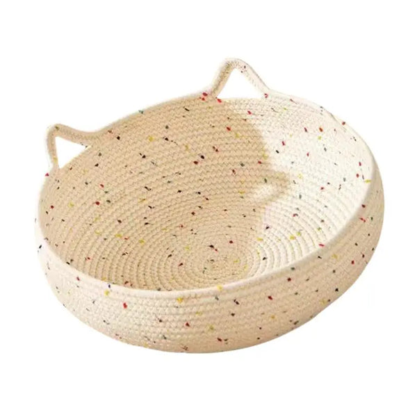 Woven Cotton Rope Cat Bed