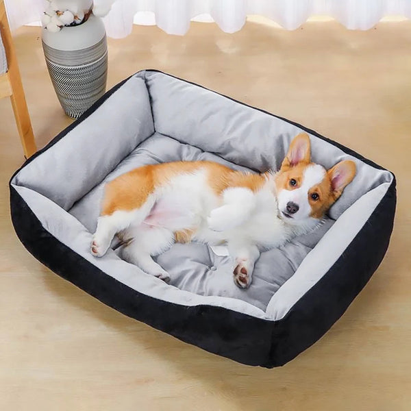 Soft Plush Dog Bed - Cozy Kennel for Large, Medium, and Small Pets