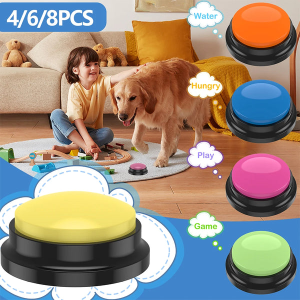 Dog Talking Button Set - Recordable Pet Training Buttons for Clear Communication