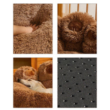 Plush Dog Sofa Bed - Washable Warm Pet Bed for Small to Large Dogs