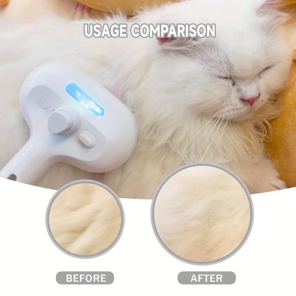 Pet Spray Hair Comb with Built-in Humidifier for Easy Grooming