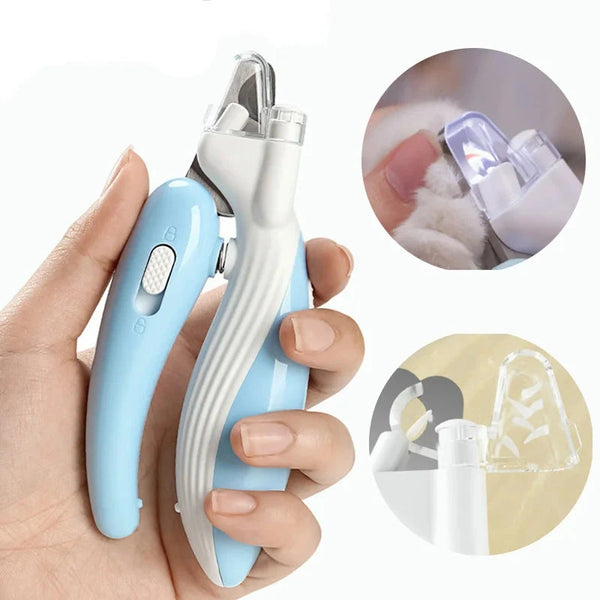 Professional Pet Nail Clippers with LED Light and Safety Guard