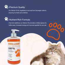 Pet Salmon Oil - Premium Omega Fatty Acids Supplement for Dogs & Cats