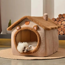 Foldable Pet House with Removable Cushion