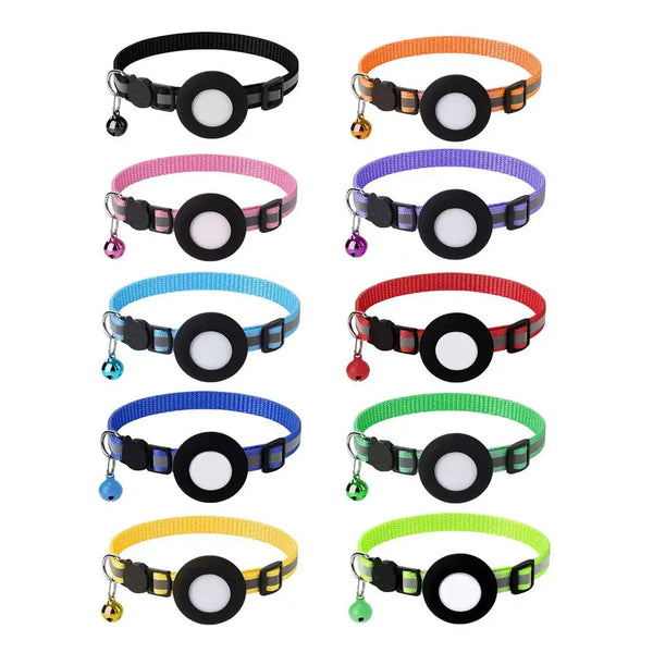 Silicone Anti-Lost Cat Collar for Apple AirTag with Reflective Design