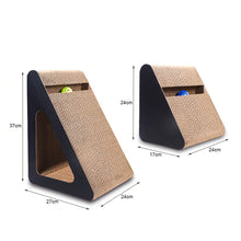 Triangles Shaped Cat Scratching Board with Rotating Ball