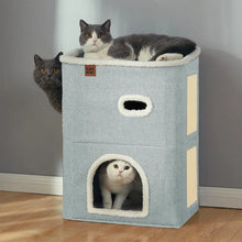 2-Storey Cat House for Indoor Cats