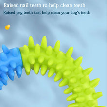 Tri-Color Spiky Rubber Ring Chew Toy for Dogs