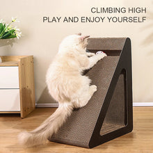 Triangles Shaped Cat Scratching Board with Rotating Ball