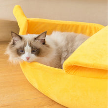 Banana Cat Bed House - Cozy & Funny Pet Bed for Cats and Small Dogs