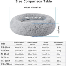 Plush Round Dog Bed for Large Dogs - Soft, Warm, and Removable