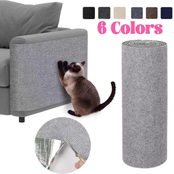 Cat Scratching Mat with Self-Adhesive Backing for Furniture Protection