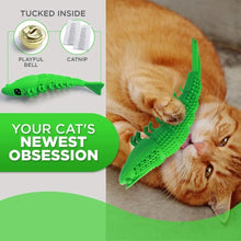 Cat Toothbrush Toy - Durable Hard Rubber for Dental Care and Interactive Play