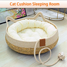 Summer Cat Bed Woven Rattan Sleeping House