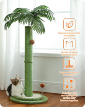 Tall Cat Scratching Post with Interactive Balls and Palm Design