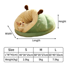 Cute Slipper-Shaped Cat Kennel Bed - Cozy Winter Sleeping Bag for Small Pets