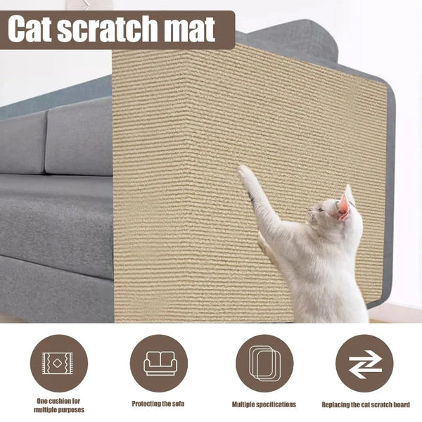 Cat Scratching Mat – Self-Adhesive Trimmable Protector for Furniture and Walls