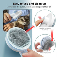 Cat & Dog Grooming Brush with One-Click Hair Removal