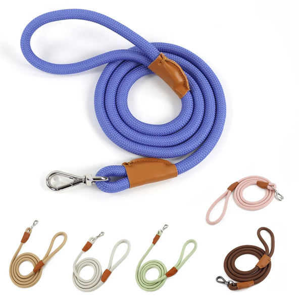 Adjustable Nylon P-Type Training Dog Leash for Large Dogs