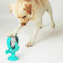 Interactive Windmill Dog and Cat Puzzle Toy with Treat Dispenser and Suction Cup