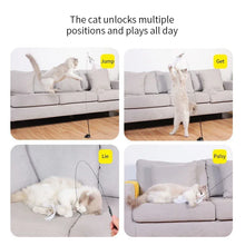 Interactive Cat Toy Handfree Cat Stick with Suction Cup and Feather Wand