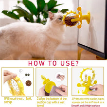 Interactive Windmill Dog and Cat Puzzle Toy with Treat Dispenser and Suction Cup