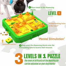 3-in-1 Dog Puzzle Toy for Mental Stimulation and Treat Dispensing