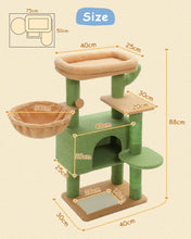 Cat Tree for Large Cats with Hammock, Condo, and Scratching Posts