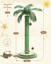 Tall Cat Scratching Post with Interactive Balls and Palm Design