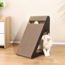 Triangles Shaped Cat Scratching Board with Rotating Ball