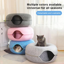 Interactive Wool Felt Kitten House and Play Toy