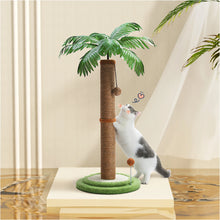 Tall Cat Scratching Post with Interactive Balls and Palm Design