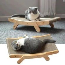 L-Shaped Cat Scratching Board with Wooden Base