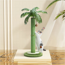 Tall Cat Scratching Post with Interactive Balls and Palm Design