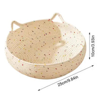 Woven Cotton Rope Cat Bed