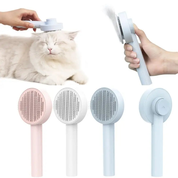 Pet Round Needle Comb Hair Remover Brush Dog and Cat Pet Comb Self Cleaning Massage Brushes Grooming Supplies