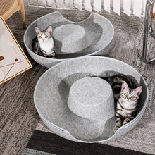 Interactive Wool Felt Kitten House and Play Toy